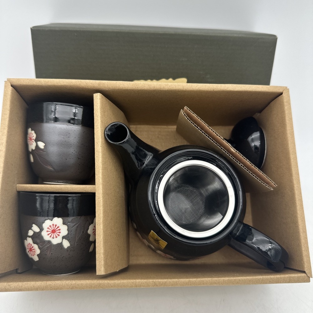 Vntg.‎ 1940's Imari Arita Ware-  Japanese, Cherry Blossoms Ceramic, Tea Set NEW